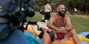 Jimi Hunt filming documentary for World's Biggest Waterslide