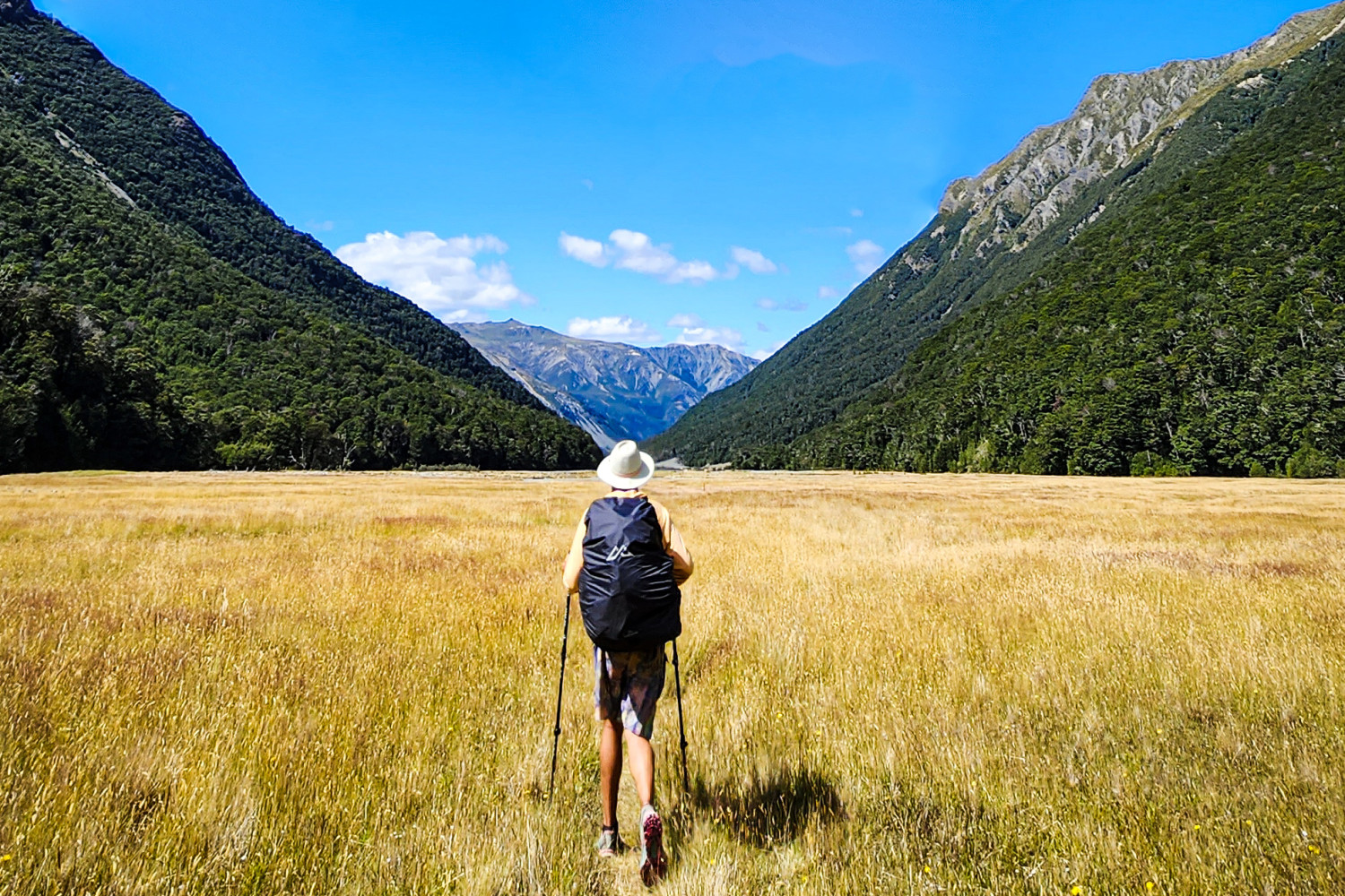 Jimi Hunt Walking through Nelson Lakes National Park on the Te Araroa Trail